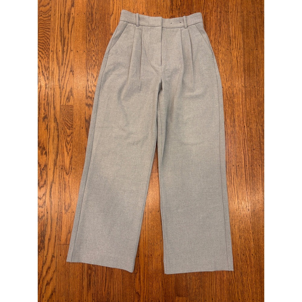 Abercrombie Curve Love Sloane Tailored Wide Leg Pants — Gray | 4R / 27